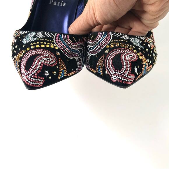 Chritian Louboutin Hot Chick Crystals Embellished Limited Edition Pumps 36.5 - Picture 7 of 11